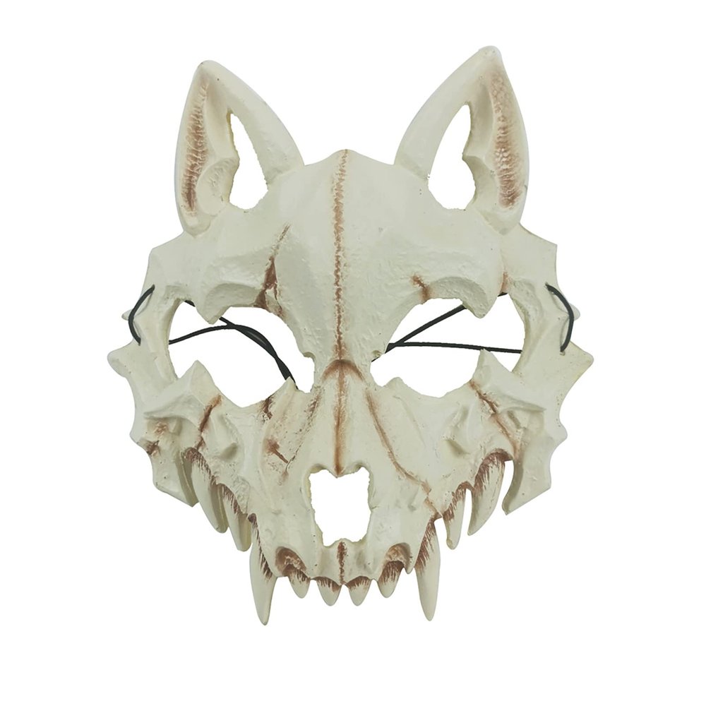 Japanese Half Mask - Black Tiger Mask,Ye Yaksha Dragon God Tengu Black Tortoise, Resin Skull Scary Horror Ninja Mask Costume Props