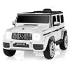 OLAKIDS 12V Kids Ride On Car, Licensed Mercedes Benz G63 Electric Vehicle with Remote Control, Double Open Doors, Music, Bluetooth, 2 Speeds, Wheels Suspension, Battery Powered Driving Toy (White) view 1