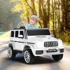 OLAKIDS 12V Kids Ride On Car, Licensed Mercedes Benz G63 Electric Vehicle with Remote Control, Double Open Doors, Music, Bluetooth, 2 Speeds, Wheels Suspension, Battery Powered Driving Toy (White) view 2