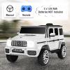 OLAKIDS 12V Kids Ride On Car, Licensed Mercedes Benz G63 Electric Vehicle with Remote Control, Double Open Doors, Music, Bluetooth, 2 Speeds, Wheels Suspension, Battery Powered Driving Toy (White) view 4