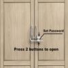 4 Pack Child Proof Sliding Cabinet Door Code Locks Baby Safety Cupboard Locks Adjustable U Shaped Cabinet Latches for Knob Handle Drawers Closet Plastic (4 PCS, White) view 3