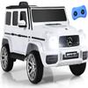 INFANS Licensed Mercedes Benz G63 Kids Ride On Car, 12V Electric Vehicle with Remote Control, Double Open Doors, Music, Bluetooth, Wheels Suspension, Battery Powered for Children Boy Girl (White) view 1