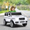INFANS Licensed Mercedes Benz G63 Kids Ride On Car, 12V Electric Vehicle with Remote Control, Double Open Doors, Music, Bluetooth, Wheels Suspension, Battery Powered for Children Boy Girl (White) view 2