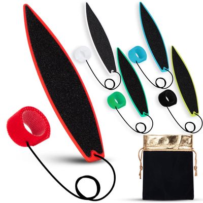 LA KEN DU,5 PCS Finger Surfboard for Car Ride-Mini Surfboard for Surfers with Receive Bag(Include Red Green Yellow Blue White)