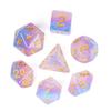 HDdais 7PCS 3 Colors DND Polyhedral Dice Set Glitter D&D Dice for Role Playing and Other Tabletop Games view 4