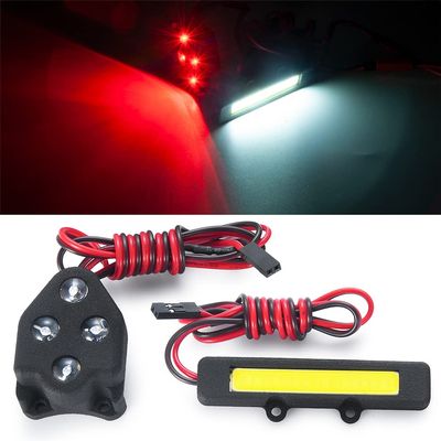RCHUBAM 1Set Front Rear Lights Bar RC LED Headlight Taillight for 1/8 Scale Sledge Monster Truck Car