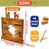 BSIRI Wooden Brick Wall Balancing Game with Characters Family for Teens and Adults Classic Brick Games Tabletop Party Skill Activity for Home Party Play view 3