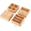 1:12 Mini Wood Cabinet Furniture Living Room Bedroom Cabinet Unit for Dollhouse Wood Color view 2