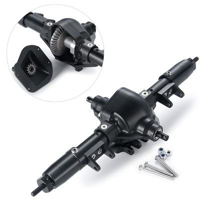 RCHUBAM CNC Metal Middle Axle Set with Servo Base for 1/10 Axial SCX10 RC Crawler Car