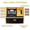ATM Savings Bank with Debit Card, Electronic Piggy Bank for Real Money, Coin Recognition, Targets Setting, Password Login, Voice Prompt, Great Gift for Boys Girls (Golden/Black) view 2