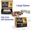 ATM Savings Bank with Debit Card, Electronic Piggy Bank for Real Money, Coin Recognition, Targets Setting, Password Login, Voice Prompt, Great Gift for Boys Girls (Golden/Black) view 3