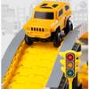 234 Pcs Engineering Rail Car,Construction Race Tracks for Kids Toys, 2 Electric Toy Cars,3 Construction Cars, DIY Collage Flexible Track Toys Set, Kids Gifts for 3-8 Year Old Boys and Girls Toy view 4
