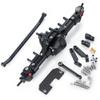 RCHUBAM CNC Metal Front Axle Set with Servo Base for 1/10 Axial SCX10 RC Crawler Car (Front) view 2