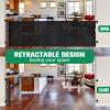 110 Inch Extra Wide Baby Gate for Large Openings, Retractable Gate Outdoor Retractable Dog Gate Indoor Extra Long Dog Gates for Doorways Large Pet Gate for Stairs, Long Gates for Kids or Pets, Black view 4