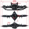 RCHUBAM CNC Metal Rear Axle Set with Servo Base for 1/10 Axial SCX10 RC Crawler Car (Rear) view 4