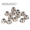 12PCS RC Wheel Nuts Aluminum Lock Nuts 4mm Wheel Nut, NonSlip Tire 4mm Lock Nut Wheel Hardware for Axial TRX4 TRX6 SCX10 1/10 RC Model Car Replacement Parts(Silver) view 4