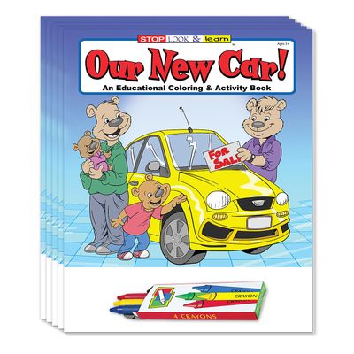 ZOCO Car Sales Supplies Our New Car Activity and Coloring Books (50 Bulk Pack, with Crayons) Games, Puzzles, Fun Activities Gifts for Kids