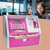 ApgBnk Kids Piggy Bank for Girls - Electronic Coin Counter and ATM Bank for Kids, Toy Gfit for 5-12 Years Old Girls (Silver/Pink) view 1