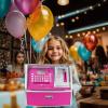 ApgBnk Kids Piggy Bank for Girls - Electronic Coin Counter and ATM Bank for Kids, Toy Gfit for 5-12 Years Old Girls (Silver/Pink) view 2