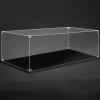 WIGING Clear Acrylic Display Box, 2mm Thick Plate Display Case with Black Base, Easy to Install Boat Model Showcase for Collectibles Toys Jewelry Organizer view 1
