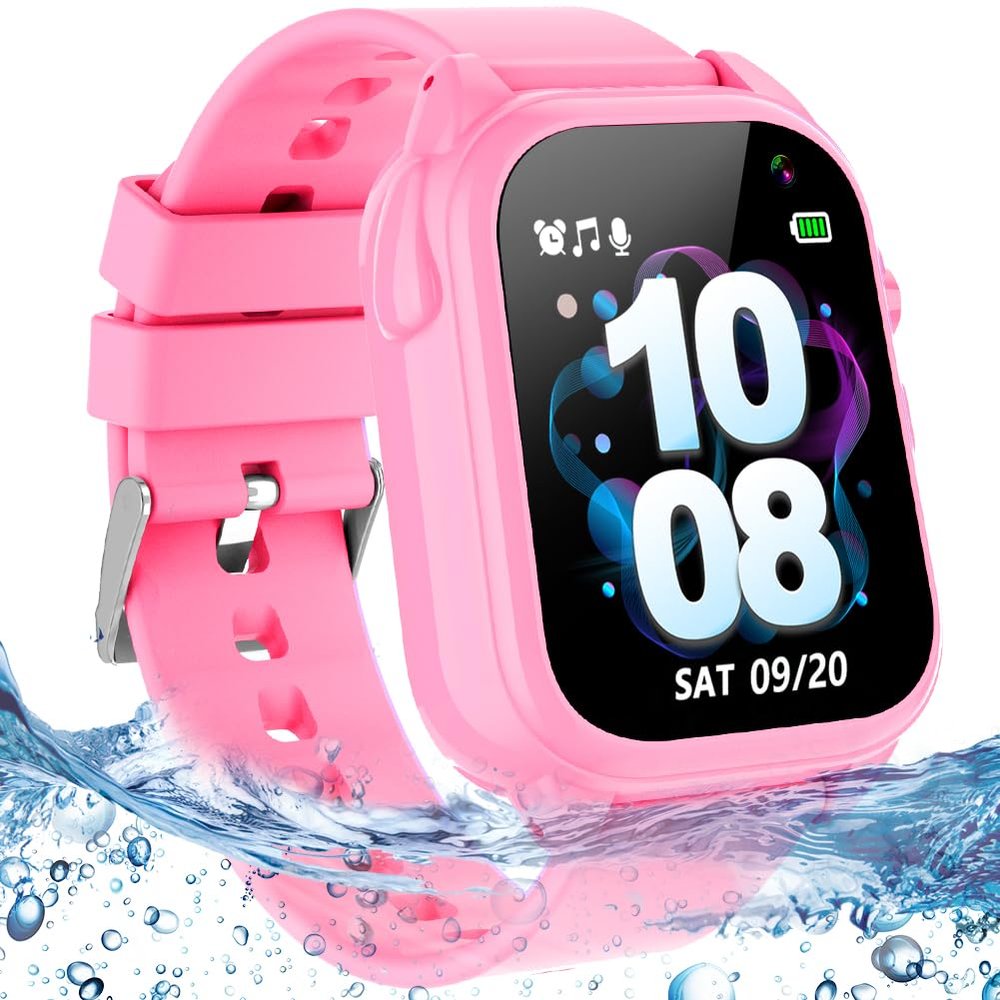Tywop Kids Waterproof Smart Watch for Boys Girls Ages 3-12 Learning Toys with 26 Games Camera Video 1.44" Touchscreen Music Player Alarm Clock Flashlight Pedometer Toddler Watches Birthday Gifts