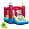 BOUNTECH Inflatable Bounce House, Bouncy House for Kids 3-10 Indoor Outdoor Family with Large Jumping Area, Slide, 480w Blower, Mini Bounce House for Toddler Boys Girls Birthday Backyard Party Gifts view 1