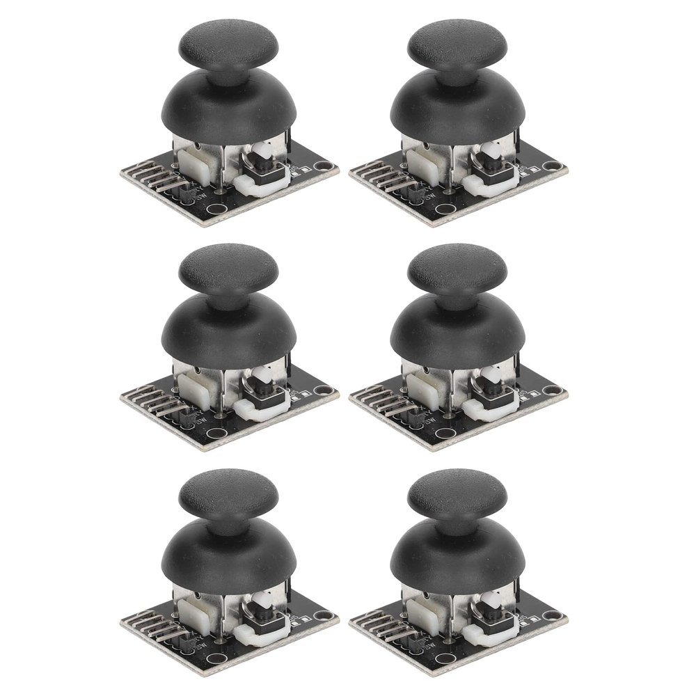 6 Sets Game Joystick Breakout Module, Joystick Sensor Game Controller Module X Y Dual Axes Replacement Set Kit KY023 Replacement Joystick Analog Thumb Stick