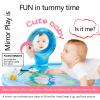 Tummy Time Mat Extra Large 31.5"31.5" for 3-12 Months Baby, Inflatable Water Playmat with Mirror, Teethers, Rattles & Squeaker, Sensory Activity Center for Motor Development, Visual Stimulation view 2
