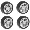 Gazechimp 4pcs 40mm Wheel Rims Rubber Tyres for RC Car DIY Kits Spare Parts view 1