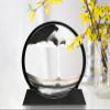 Atigrado Large Zen 12" Moving Sand Art - Large Round Glass Frame with Mindful Black Sand - 3D Deep Sea Sandscape Hourglass for Office & Home Decor, Stress Relief & Meditation Aid for Adults view 2
