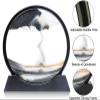 Atigrado Large Zen 12" Moving Sand Art - Large Round Glass Frame with Mindful Black Sand - 3D Deep Sea Sandscape Hourglass for Office & Home Decor, Stress Relief & Meditation Aid for Adults view 3