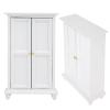 1:12 Scale Dollhouse Wardrobe Wooden Miniature Furniture with Hanging Door for Dollhouse Bedroom Doll House Accessories for 1:12 Scale view 4