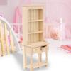 Tnfeeon Dollhouse Furniture, Dollhouse Bookcase, 3Layer Bookcase with Drawers for Home view 1