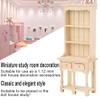 Tnfeeon Dollhouse Furniture, Dollhouse Bookcase, 3Layer Bookcase with Drawers for Home view 2