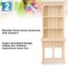 Tnfeeon Dollhouse Furniture, Dollhouse Bookcase, 3Layer Bookcase with Drawers for Home view 3