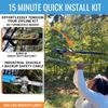 Zip Line Kit for Kids and Adults, 100/120/150/200 ft, Up to 350 Lbs, Removable Trolley, Rustproof Stainless Steel, Quick Setup with Ratchet, Safety Harness, Backyard Adventure Fun W/Climbing Holds view 2