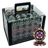 600PCS 13.5G ACE Casino Poker Chips Set with Heavy Duty Acrylic CASE& Chips Trays view 1