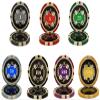 600PCS 13.5G ACE Casino Poker Chips Set with Heavy Duty Acrylic CASE& Chips Trays view 2