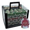 600PCS 13.5G Monte Carlo Millions Poker Chips Set with Heavy Duty Acrylic Case & Chips Trays view 1