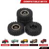 RCAWD Brass 1.0 Counterweight Beadlock Wheels and Tires for 1/24 Scale Axial SCX24 RC Crawlers Upgrades Part view 2
