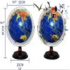 Newest World Globe 720 Rotating World Educational Globe With Stand 3d Embossed Kids Learning Interactive Globe 11.8 Inch view 2