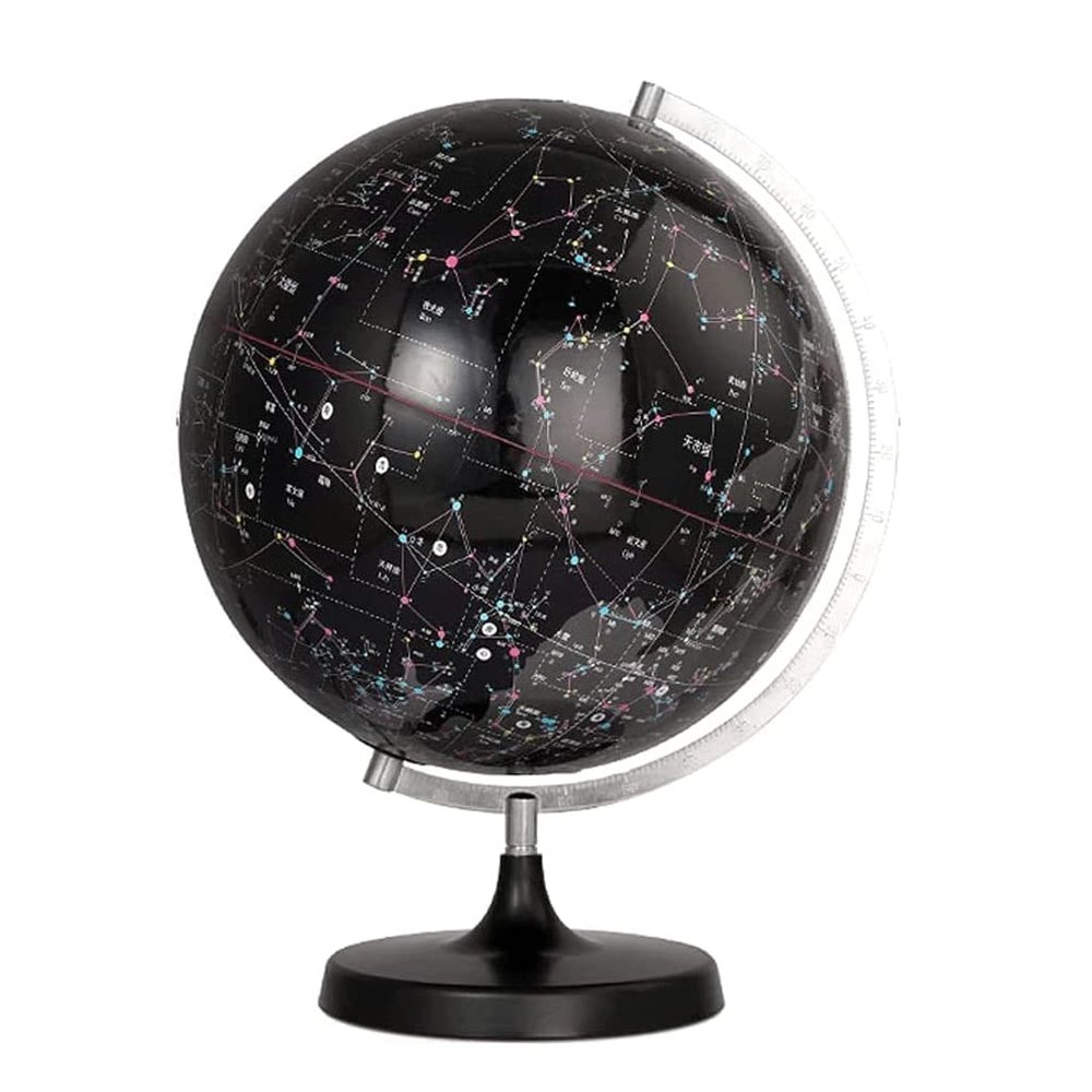 World Globe 32cm Large Transparent Celestial Black With Lighting Earth Lamp Constellation World Globe