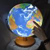 Newest World Globe 720 Rotating World Globe With Wooden Frame Geography Desktop Lighting Education 12 Large Nebula World Globe view 3