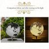 Black And White World Globe Lighting Led World Globe For Home Office 9.8" With Chrome Metal Base Stand view 3