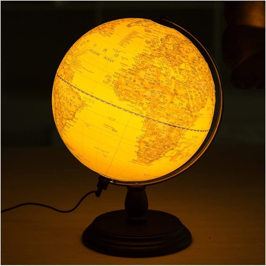 World Globe Raised Relief Lighting Globe Lamp Globe Globe Adult Education World Globe With Bracket Retro Desktop Decoration