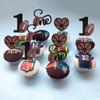 24 PCS Rugby Ball One Cupcake Toppers Glitter Love Heart American Football 2st Birthday Cupcake Picks for Rugby Sports Theme Baby Shower Kids First Birthday Party Cake Decorations view 4