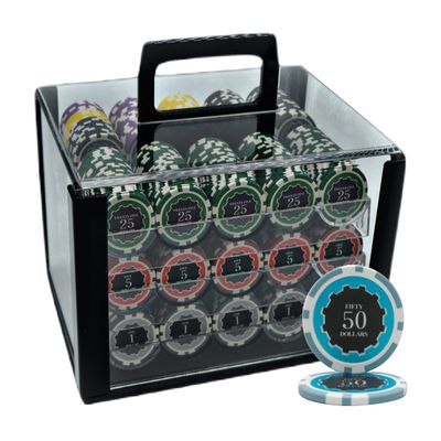 600pcs 13.5G Eclipse Poker Chips Set with Heavy Duty Acrylic Case & Chips Trays