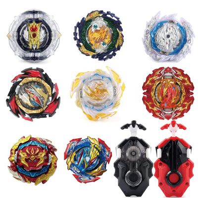MUSTYBELT Battling Top Burst Gyro Toy Set Toy Gift for Children Boys Ages 6 8 10 12+ Combat Battling Game 12 Burst Spinning Tops 2 Two Way Launchers Grip Starter (BOZE-B8)