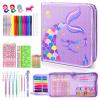 MAIGOZON Mermaid Art Craft Kit for Kids, 56 Piece Set with Pencil Case, Markers, Crayons, Gel Pens, Erasers, Stencils, Ruler view 1