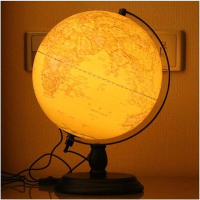 World Globe Raised Relief Lighting Globe Lamp Globe Globe Adult Education World Globe With Bracket Retro Desktop Decoration